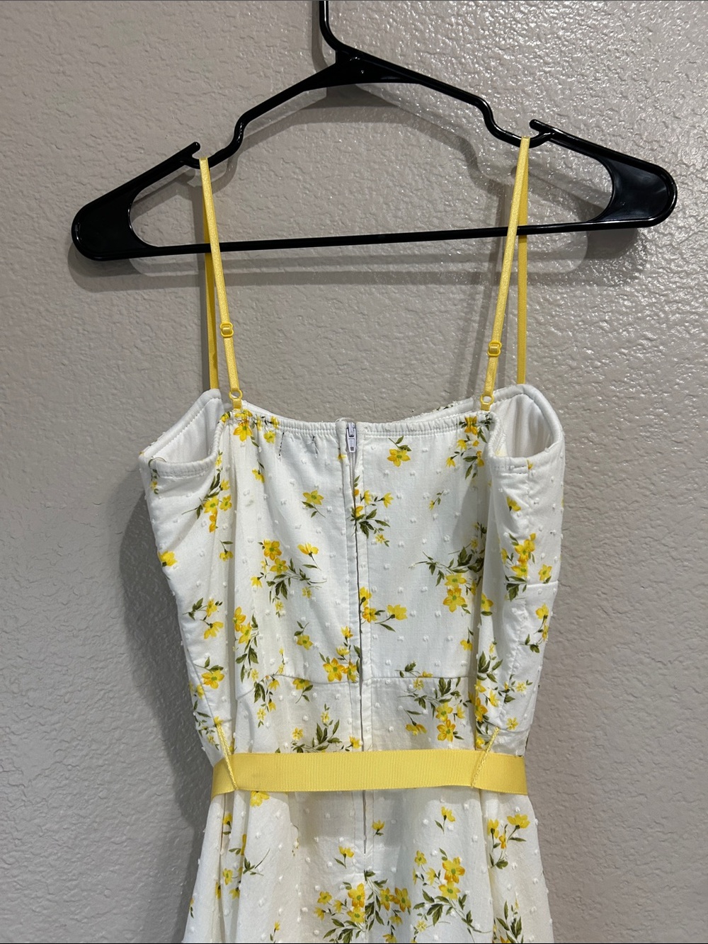 Ruby Rox Women’s White Yellow Floral Sundress Bow Tie Sleeveless Summer Sz 7 - Picture 7 of 8